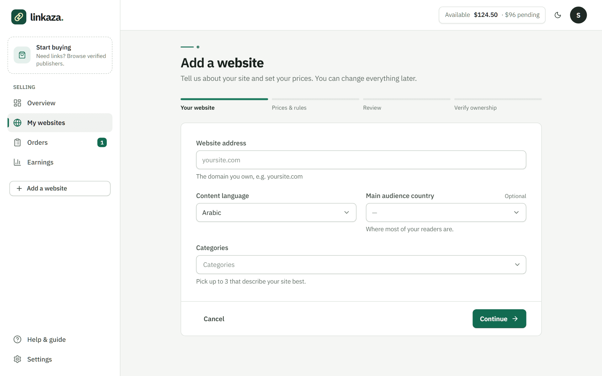 For publishers: add your website